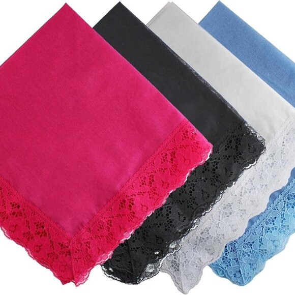 Cotton Lap Scarves 5pcs White Lace Trims for Women Church Modesty Accessory - Picture 5 of 5